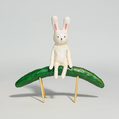 Cucumber horse and Aubergine cow (H80cm)