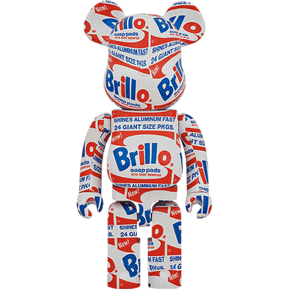 Pop Art Fusion - PopArtFusion - Medicom Toy BE@RBRICK Andy Warhol's "Brillo" 1000% by Medicom Toy (Limited Edition Art Toy Collectible) 4530956590301 popartfusion.com by Conectid