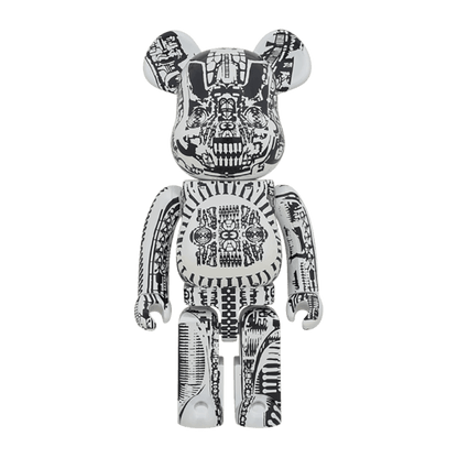 Pop Art Fusion - PopArtFusion - Medicom Toy BE@RBRICK H.R.GIGER (WHITE CHROME Ver.) 1000%by Medicom Toy (Limited Edition Art Toy Collectible) BERB61 popartfusion.com by Conectid